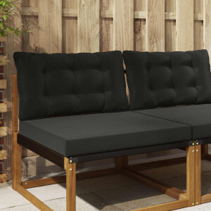 vidaXL Buiten bankkussen Polyester Zwart 80 x 68,5 x 8 cm