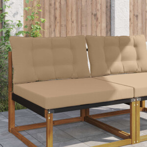 vidaXL Buiten bankkussen Polyester Taupe 80 x 68,5 x 8 cm