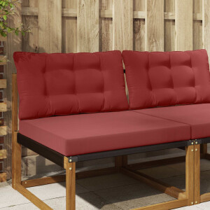 vidaXL Buiten bankkussen Polyester Wijnrood 80 x 68,5 x 8 cm