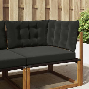 vidaXL Buiten bankkussen Polyester Zwart 80 x 43 x 10 cm