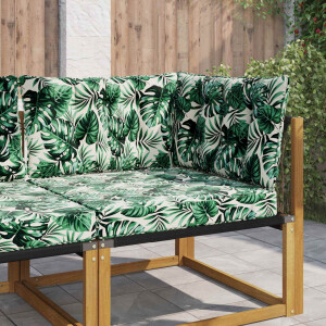 vidaXL Buiten bankkussen Polyester Bladpatroon 80 x 43 x 10 cm