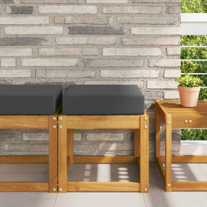 vidaXL Buiten Zitkussen Antraciet 40 x 40 x 8 cm 100% Polyester