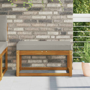 vidaXL Buiten Zitkussen Grijs 80 x 40 x 8 cm 100% Polyester
