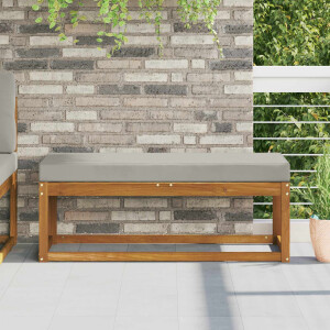 vidaXL Buiten Zitkussen Grijs 111,5 x 40 x 8 cm 100% Polyester