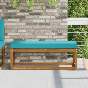 vidaXL Buiten Zitkussen Turquoise 111,5 x 40 x 8 cm 100% Polyester