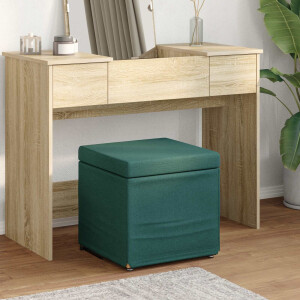 vidaXL Kruk Donkergroen 41 x 41 x 40 cm Stof en Geëngineerd Hout