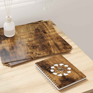 vidaXL Decoratieve Panelen 50 pcs Gerookt eiken 30 x 30 x 0.3 cm