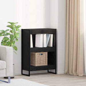 vidaXL Boekenkast Zwart Eiken 60 x 30 x 86,5 cm Bewerkt hout