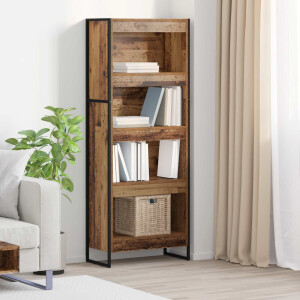vidaXL Boekenkast Oud Hout 60 x 30 x 155 cm Bewerkt hout