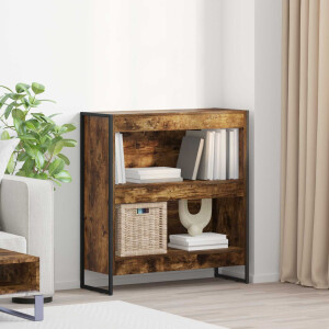 vidaXL Boekenkast Rook Eik 80 x 30 x 86,5 cm Bewerkt hout
