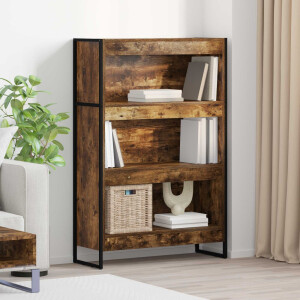 vidaXL Boekenkast Rook Eik 80 x 30 x 121 cm Bewerkt hout