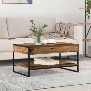 vidaXL Salontafel Oud Hout 80 x 50 x 40 cm Bewerkt hout