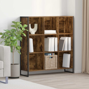vidaXL Boekenkast Rook Eik 99,5 x 30 x 108,5 cm Bewerkt hout