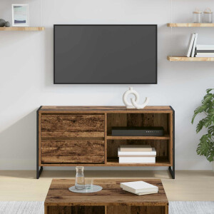 vidaXL TV-kast met lade Oud Hout 100 x 36 x 49,5 cm Bewerkt hout