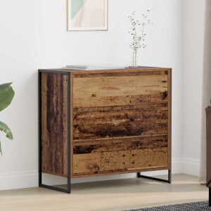 vidaXL Dressoir met lade Oud Hout 79 x 36 x 75.5 cm Bewerkt hout