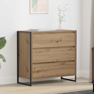 vidaXL Dressoir Ambachtelijk eiken 79 x 36 x 75.5 cm Bewerkt hout