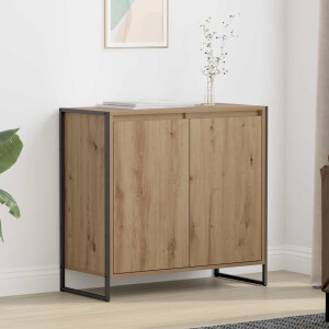 vidaXL Bijzetkast Ambachtelijk eiken 79 x 36 x 75 cm Bewerkt hout