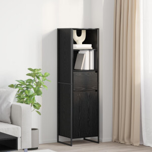 vidaXL Boekenkast met lade Zwart Eiken 43 x 36 x 150.5 cm Bewerkt hout