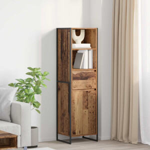 vidaXL Boekenkast met lade Oud Hout 43 x 36 x 150.5 cm Bewerkt hout