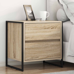 vidaXL Nachtkastje met lade Sonoma 50 x 39,5 x 50 cm Bewerkt hout