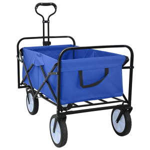 vidaXL Vouwbare Handtrolley Blauw 94 x 53 x 99 cm Oxford Stof