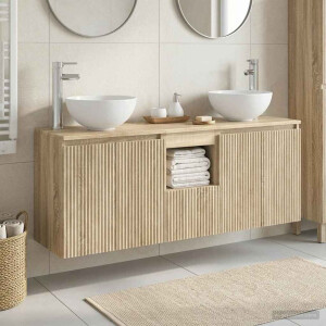 vidaXL Badkamerkastenset 3 st Sonoma Eiken 49,5 x 35 x 63 cm