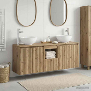 vidaXL Badkamerkastenset 3 st Artisanaal eiken 49,5 x 35 x 63 cm