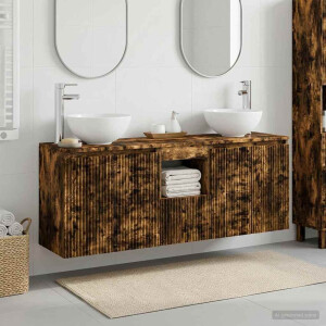 vidaXL Badkamerkastenset 3 st Gerookt eiken 49,5 x 41 x 64,5 cm