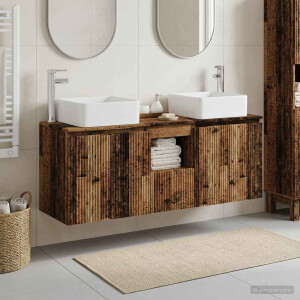 vidaXL Badkamerkastenset 3 st Oud hout 49,5 x 41 x 63 cm Bewerkt hout