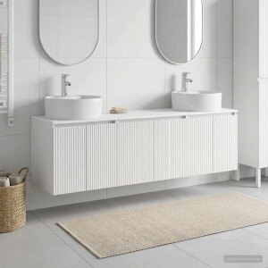 vidaXL Badkamerkastenset 3 st Wit 49,5 x 44,5 x 65 cm Bewerkt hout