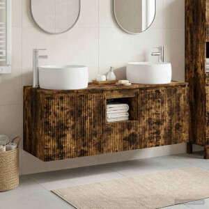 vidaXL Badkamerkastenset 3 st Gerookt eiken 49,5 x 44,5 x 66 cm