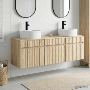 vidaXL Badkamerkastenset 3 st Sonoma Eiken 49 x 44,5 x 65 cm