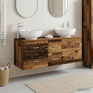 vidaXL Badkamermeubelset 3 st Oud hout 49,5 x 44,5 x 65 cm