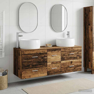 vidaXL Badkamermeubelset 3 st Oud hout 49,5 x 44,5 x 66 cm