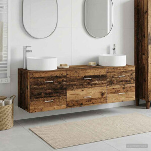 vidaXL Badkamermeubelset 3 st Oud hout 49,5 x 44,5 x 65,5 cm