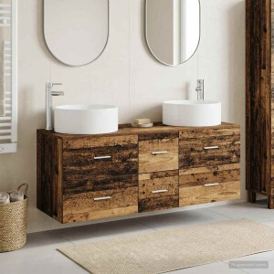 vidaXL Badkamermeubelset 3 st Oud hout 49,5 x 44,5 x 65,5 cm