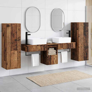 vidaXL Badkamermeubelset 5 st Oud hout 33 x 34,5 x 100 cm Bewerkt hout