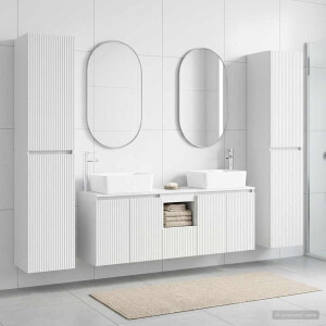 vidaXL Badkamermeubelset 5 st Wit 33 x 34,5 x 160 cm Bewerkt hout