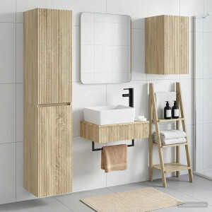 vidaXL Badkamermeubelset 3 st Sonoma Eiken 33 x 34,5 x 160 cm