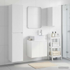vidaXL Badkamermeubelset 3 st Wit 33 x 34,5 x 160 cm Bewerkt hout