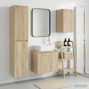 vidaXL Badkamermeubelset 3 st Sonoma Eiken 33 x 34,5 x 160 cm