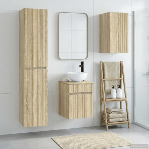 vidaXL Badkamermeubelset 3 st Sonoma Eiken 33 x 34,5 x 160 cm