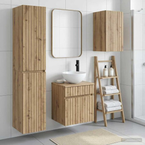 vidaXL Badkamermeubelset 3 st Artisanaal eiken 33 x 34,5 x 160 cm