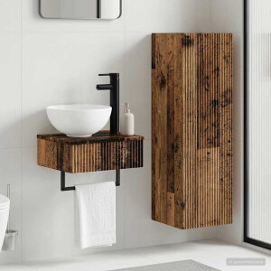 vidaXL Badkamermeubelset 2 st Oud hout 33 x 34,5 x 100 cm Bewerkt hout