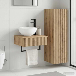 vidaXL Badkamermeubelset 2 st Artisanaal eiken 33 x 34,5 x 100 cm