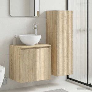 vidaXL Badkamermeubelset 2 st Sonoma Eiken 33 x 34,5 x 100 cm
