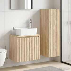vidaXL Badkamermeubelset 2 st Sonoma Eiken 33 x 34,5 x 100 cm