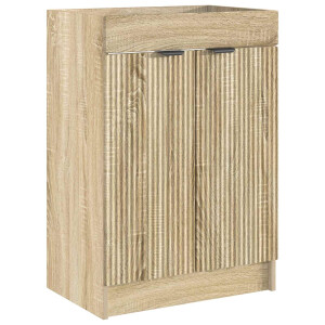 vidaXL Badkamer onder wastafel kast Sonoma Eiken 56 x 37,5 x 81 cm