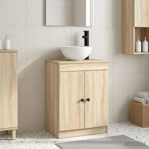 vidaXL Badkamermeubel met Wasbak Sonoma Eiken 54 x 35 x 83 cm