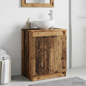 vidaXL Badkamerkast Oud hout 54 x 41 x 70 cm Bewerkt hout